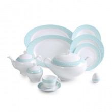 Zarin Iran Italia F Sepid Sadaf Turquoise 102pcs Dinnerware Set