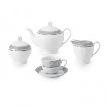 Zarin Iran Italia F Isabel Platinum 17pcs Tea Set