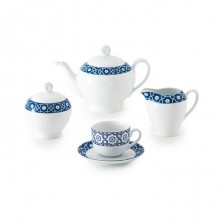 Zarin Iran Italia F Meybod Dark Blue 17pcs Tea Set