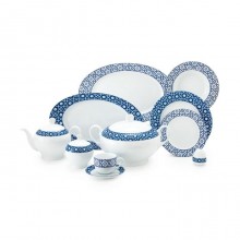 Zarin Iran Italia F Meybod Dark Blue 102pcs Dinnerware Set