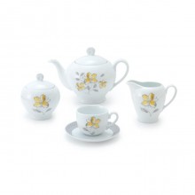 Zarin Iran Italia F Valencia Yellow 17pcs Tea Set