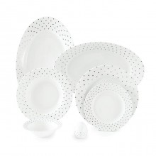 Zarin Iran Italia F Spotty Platinum 28pcs Dinnerware Set