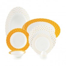 Zarin Iran Italia F Spotty Orange 28pcs Dinnerware Set