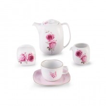 Zarin Iran Quattro Rose Flower 17pcs Tea Set