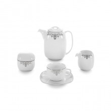 Zarin Iran Quattro Monte Carlo Platinum 17pcs Tea Set