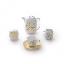 Zarin Iran Quattro Selena Yellow 17pcs Tea Set