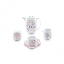Zarin Iran Quattro Selena Pink 17pcs Tea Set