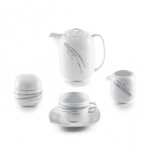 Zarin Iran Quattro Alba Gray Platinum 17pcs Tea Set