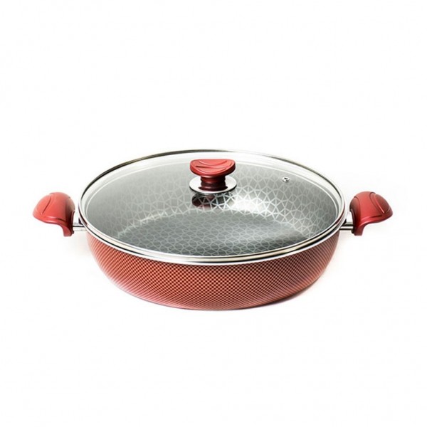 Kavir Cookware Europe Saucepan With Glass Lid-34cm