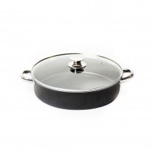 Kavir Cookware Lux Saucepan With Glass Lid-34cm