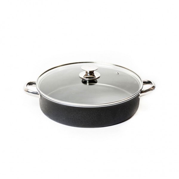 Kavir Cookware Lux Saucepan With Glass Lid-34cm