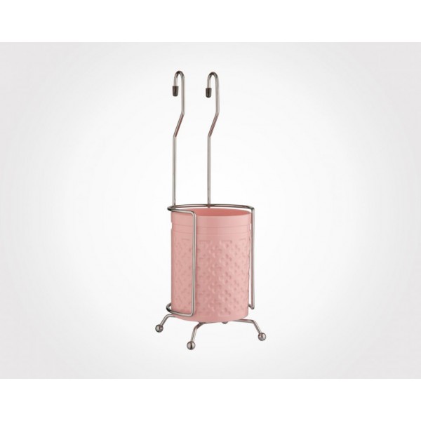 Limon Flower Design Steel Hanging Cutlery Holder