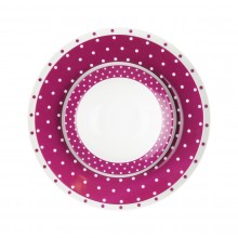 Zarin Iran Italia F Spotty Violet 28pcs Dinnerware Set