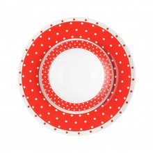 Zarin Iran Italia F Spotty Red 28pcs Dinnerware Set