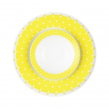 Zarin Iran Italia F Spotty Yellow 28pcs Dinnerware Set