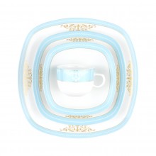 Zarin Iran Quattro Armitage Turquoise 98pcs Dinnerware Set