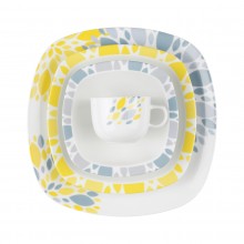 Zarin Iran Quattro Selena Yellow 98pcs Dinnerware Set